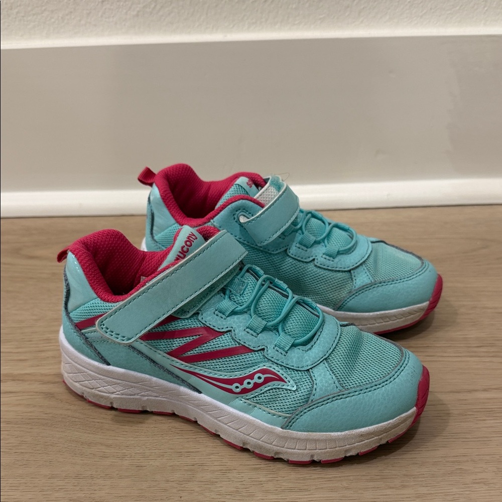 Saucony 1 Kids' Teal and Fuchsia Sneakers